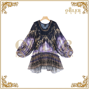 【欧宝莱尔】新款气质时尚轻奢女装连衣裙305-25362