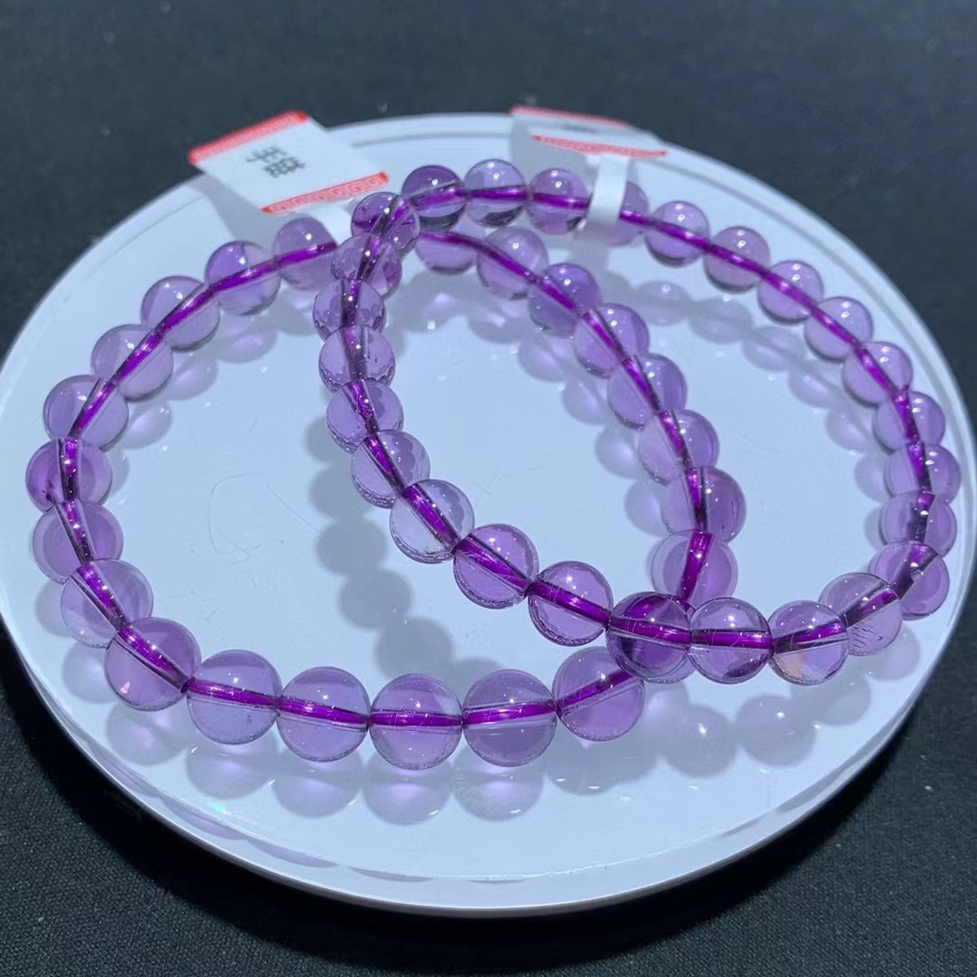 天然巴西紫水晶招财转运手串