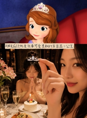 为我加冕！小公主苏菲亚皇冠戒指生日惊喜限定约会氛围感拍照道具
