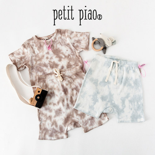 丹麦petitpiao扎染短袖短裤