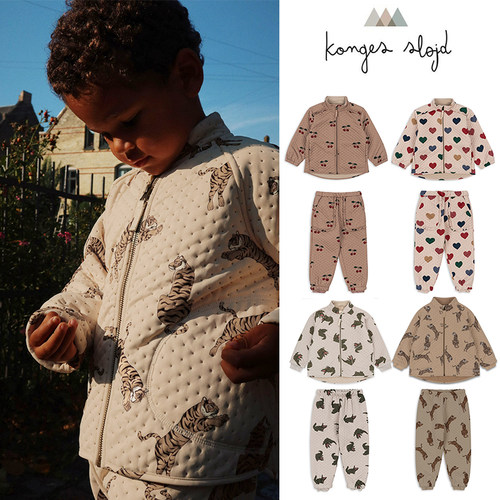 3Z清仓 丹麦Konges slojd FW24儿童夹棉飞行夹克长裤