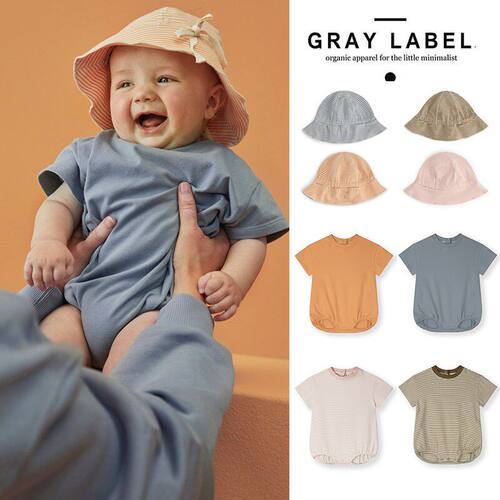 6Z 荷兰gray label SS26小月龄宝宝短袖包屁衣遮阳帽