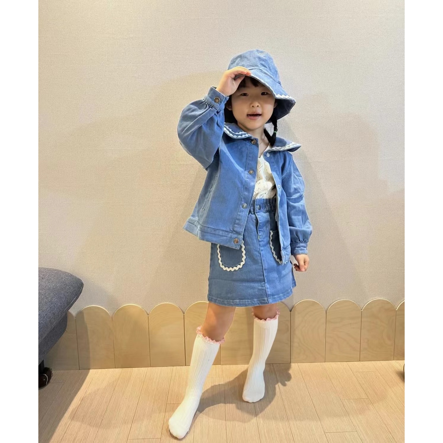 3件5折 mipounet SS24春夏女宝宝针织吊带上衣半裙长裤