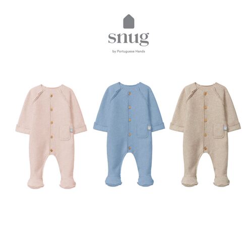 葡萄牙snug FW26秋冬拉绒新生儿宝宝长袖连体衣