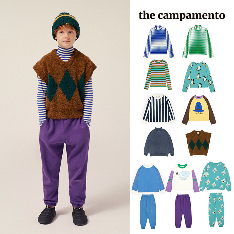 3件5折 西班牙the campamento FW24儿童T恤卫衣马甲卫裤