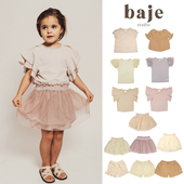 荷兰baje SS24春夏儿童女宝小飞袖 短袖 3件38折 T恤短裤 半裙半裙