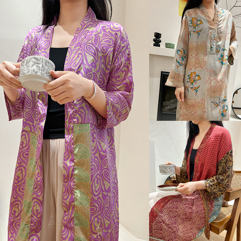 7Z  丹麦 Sissel Edelbo SS25成人妈妈真丝睡袍连衣裙