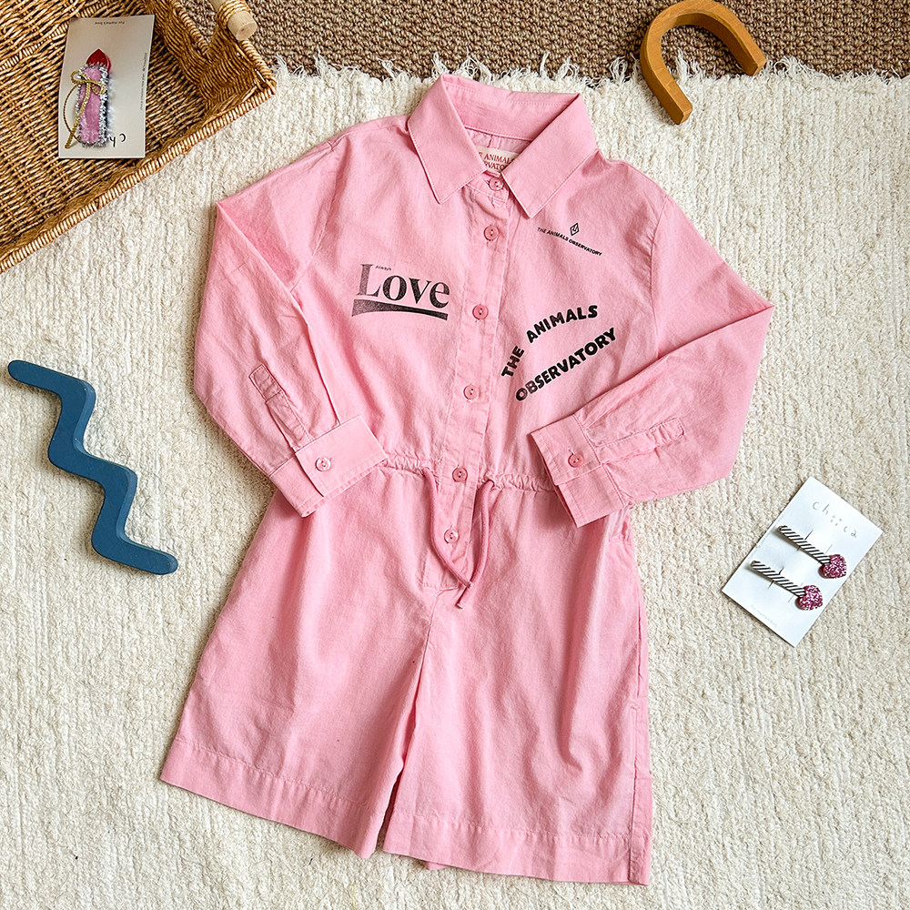 3件5折 TAO SS25春夏儿童宝宝纯棉翻领百搭休闲工装连体衣