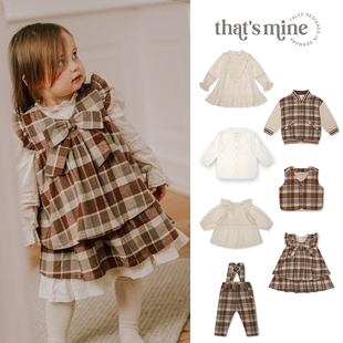 背带裤 FW23儿童马甲外套衬衫 丹麦thatsmine 3件4折不换退