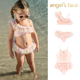 3件38折 SS25女宝宝比基尼连体泳衣UPF50 英国Angels Face