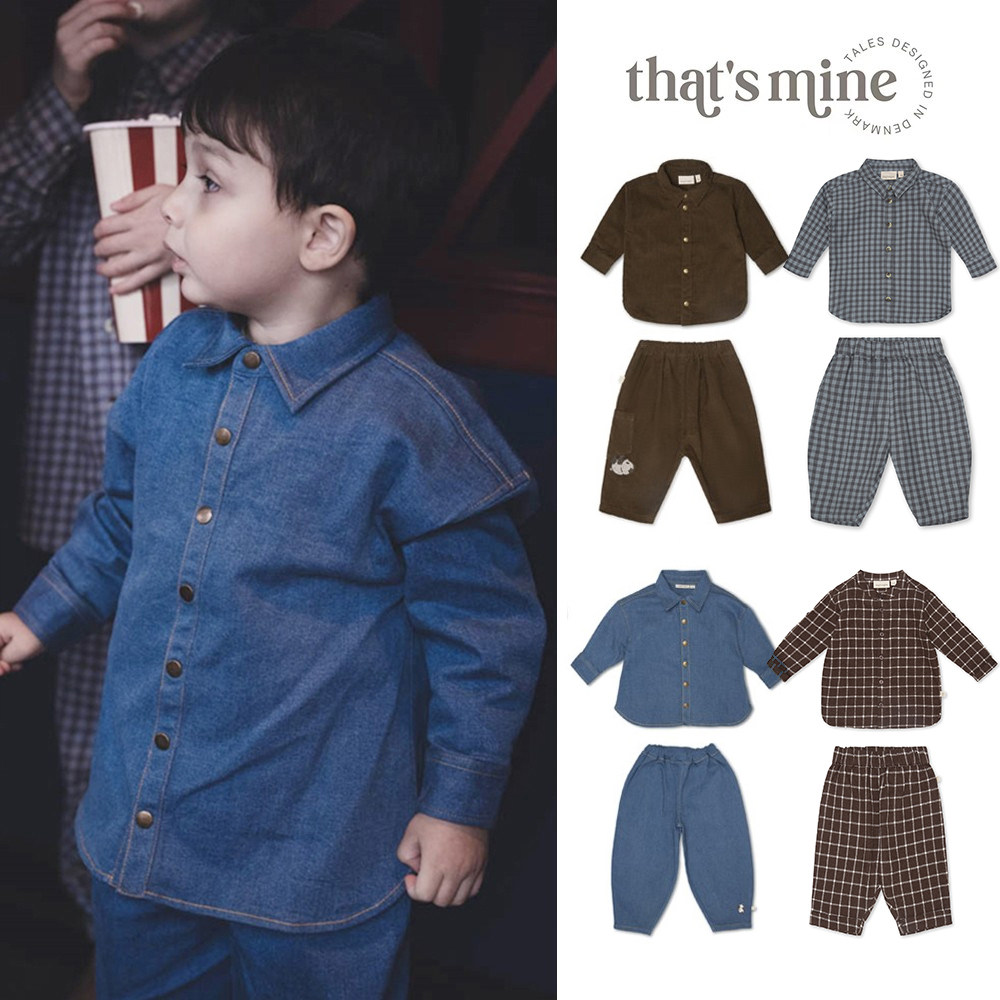 3Z清仓 现货 丹麦 thatsmine FW24男女儿童衬衣牛仔外套裤子