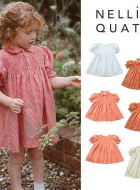 3件5折 英国Nellie Quats SS24春夏女宝宝亚麻碎花连衣裙