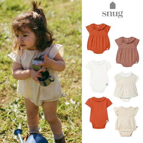 6Z  葡萄牙snug SS26春夏女宝花边短袖包屁衣柔软亲肤