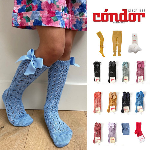 little现货西班牙condor网眼袜