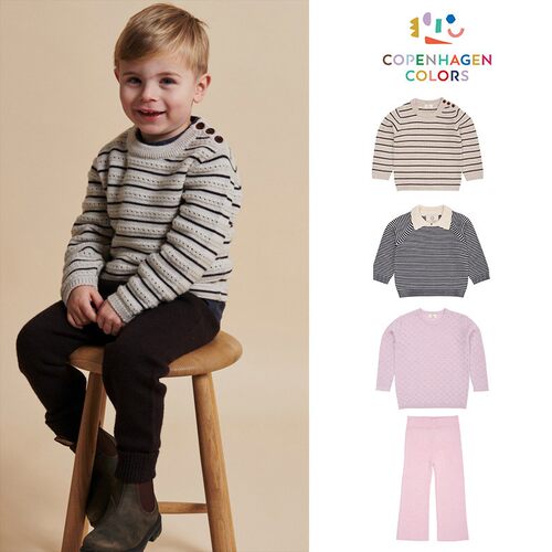5Z  Copenhagen Colors FW25儿童羊毛上衣打底裤帽