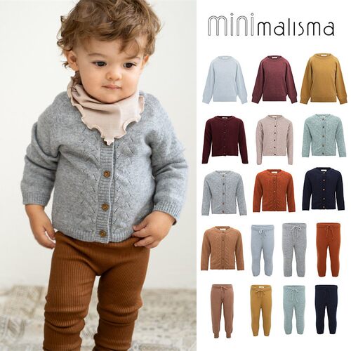 3件5折 丹麦minimalisma FW25男女童羊绒开衫毛衣裤子
