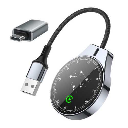跨境USB无线Carplay智能车载盒子适用iPhone安卓Android Auto盒子