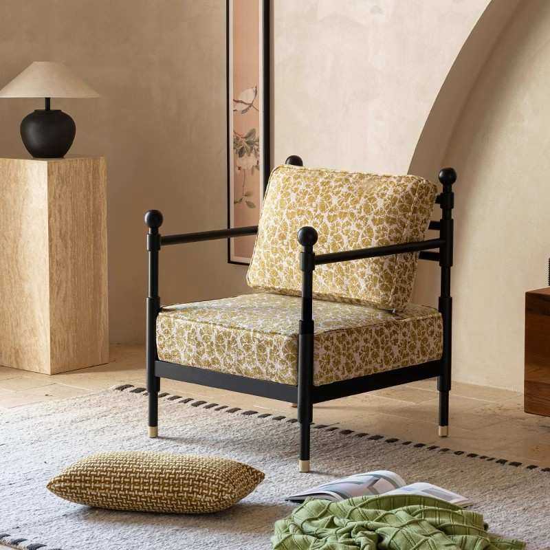 法式复古单人沙发椅设计师款小户型客厅阳台休闲椅卧室懒人沙发椅,3C数码配件,摄像机配件,淘宝优惠券,粉丝福利购,淘宝优惠卷