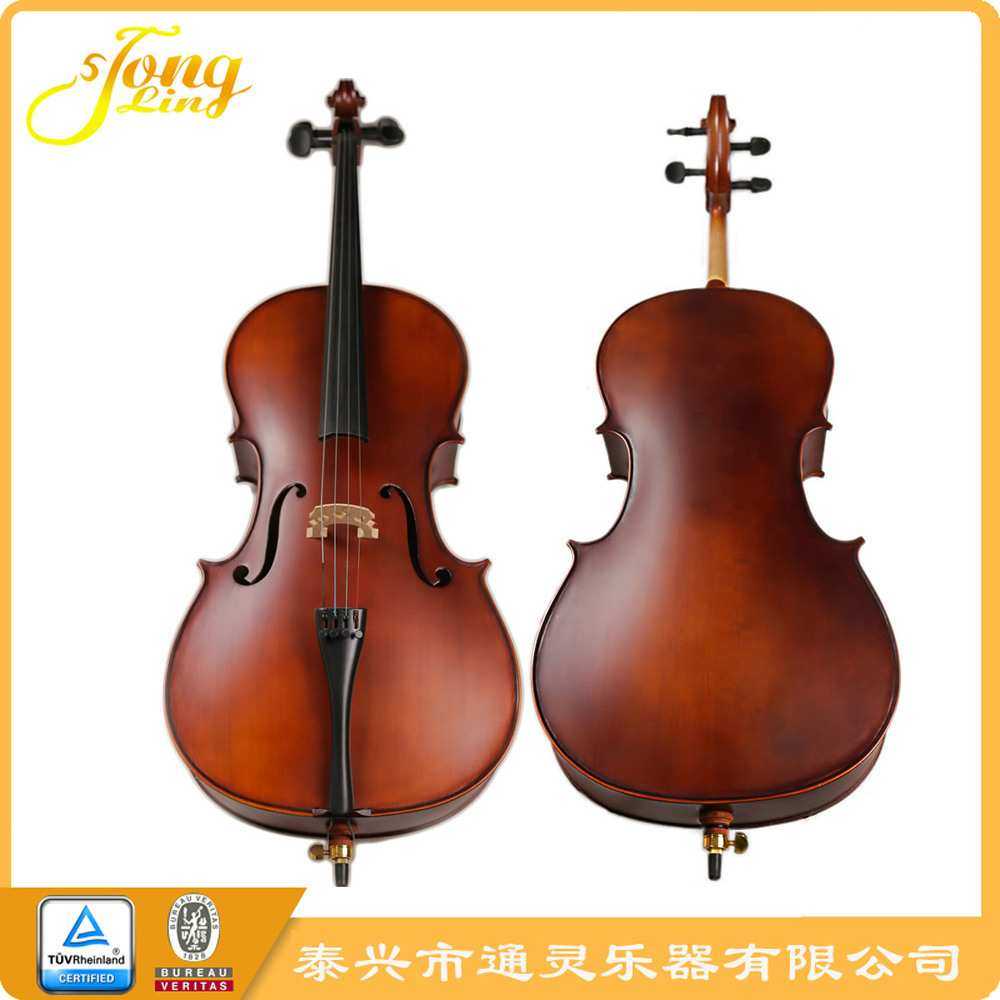通灵哑光学生实木大提琴 软包琴弓 松香  厂家