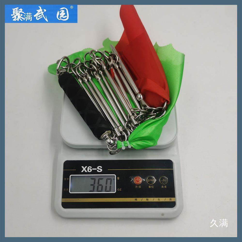 九节不锈初tj#yj#lo练钢鞭表演鞭健身鞭圆训练鞭形鞭节重7两长15