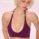 ARCHEDMOON紫色带胸垫系带内衣小吊带女夏秋瑜伽运动内搭无袖 上衣