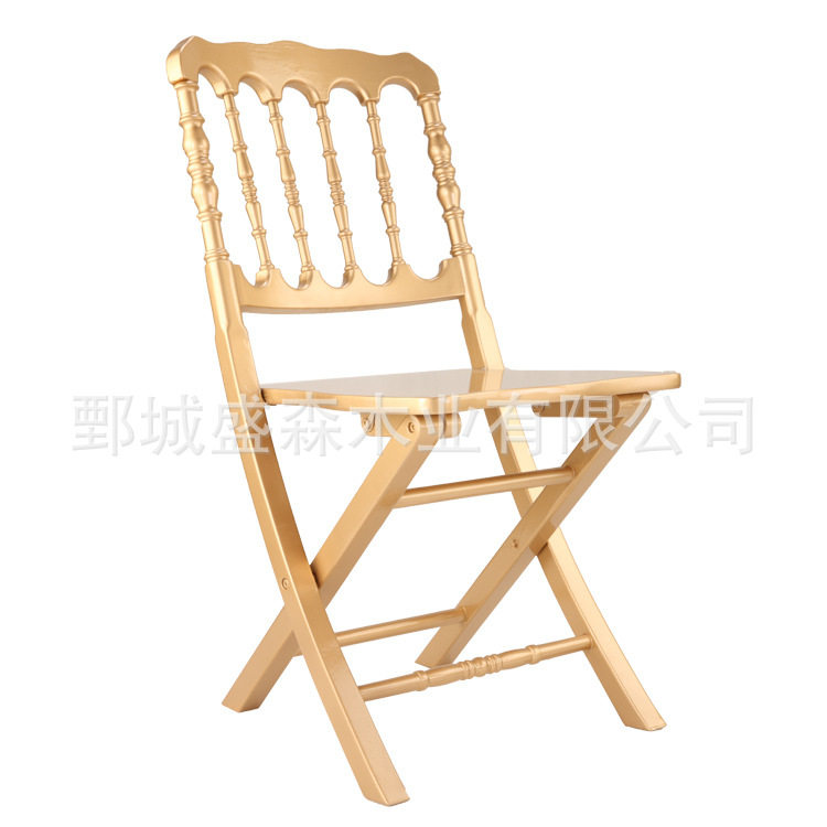 木质折叠椅实木椅子 欧式简约便携椅子会议靠背椅餐椅