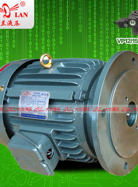 1HP台湾S.Y群策油压电机 立式VP20油泵专用电机C01-43B0-0.75KW