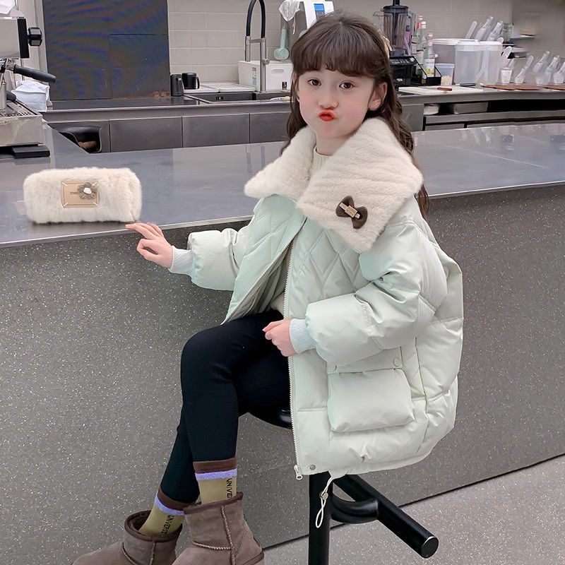 正品亲子女童棉服冬装2025新款羽绒棉袄儿童冬季加厚棉衣女孩派克
