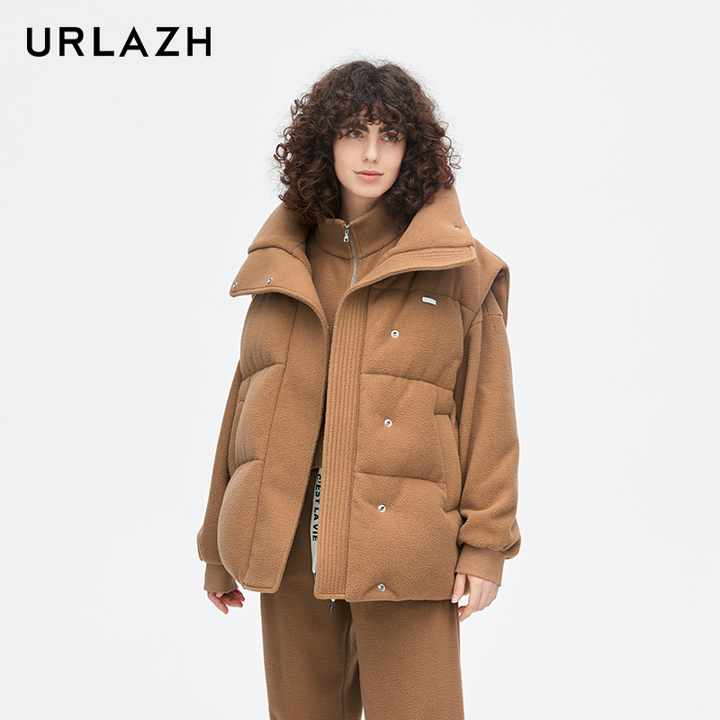 【95%鹅绒】URLAZH有兰新款慵懒绒感减龄休闲羽绒马甲背心女
