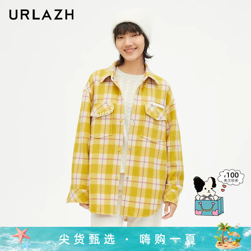 urlazh/有兰黄桃大衣外套
