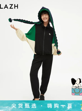 URLAZH有兰新款黑色宽松运动休闲舒适卫裤女JM3PA30