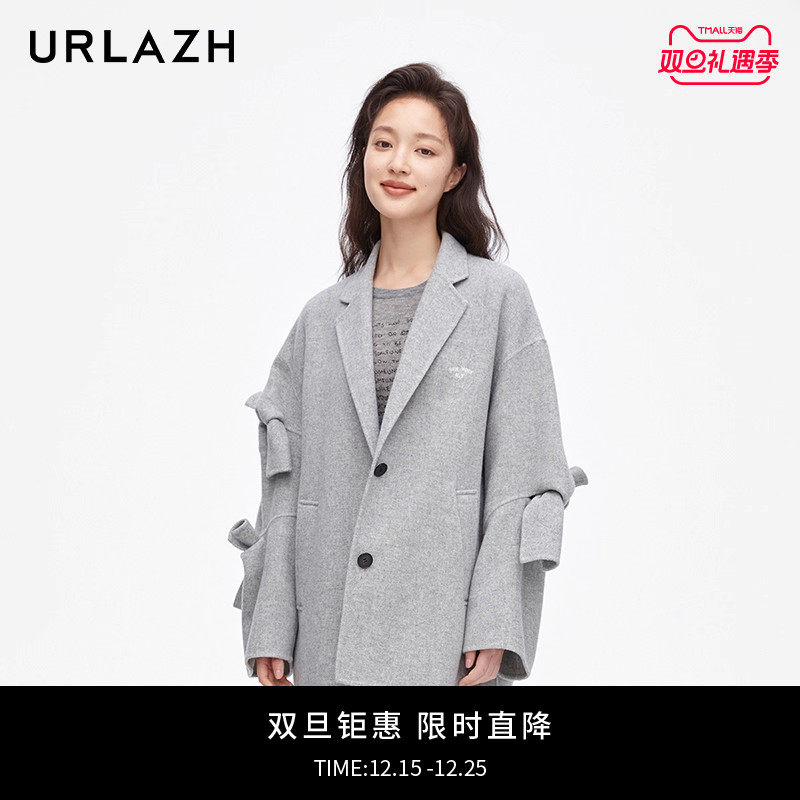 urlazh/有兰气质蝴蝶结大衣