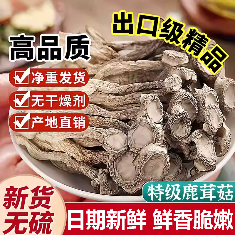 【当季新菇】新鲜鹿茸菇干货