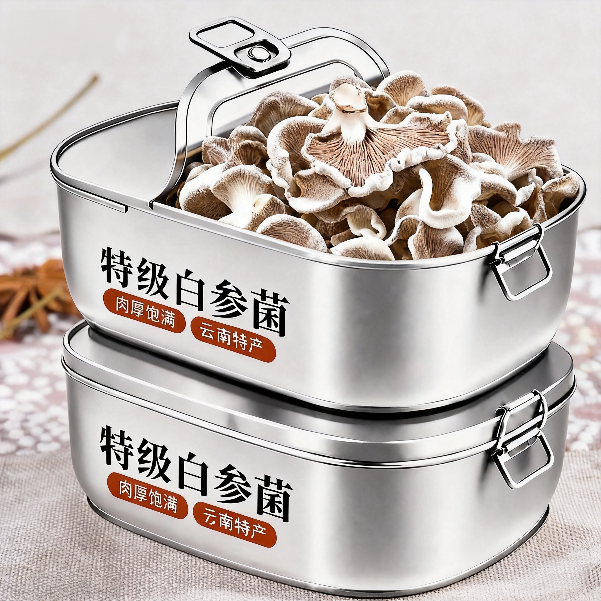 白参菌云南干货特产食用菌树花裂褶菌拌菜炖汤炖鸡蛋雪莲菌旗舰店