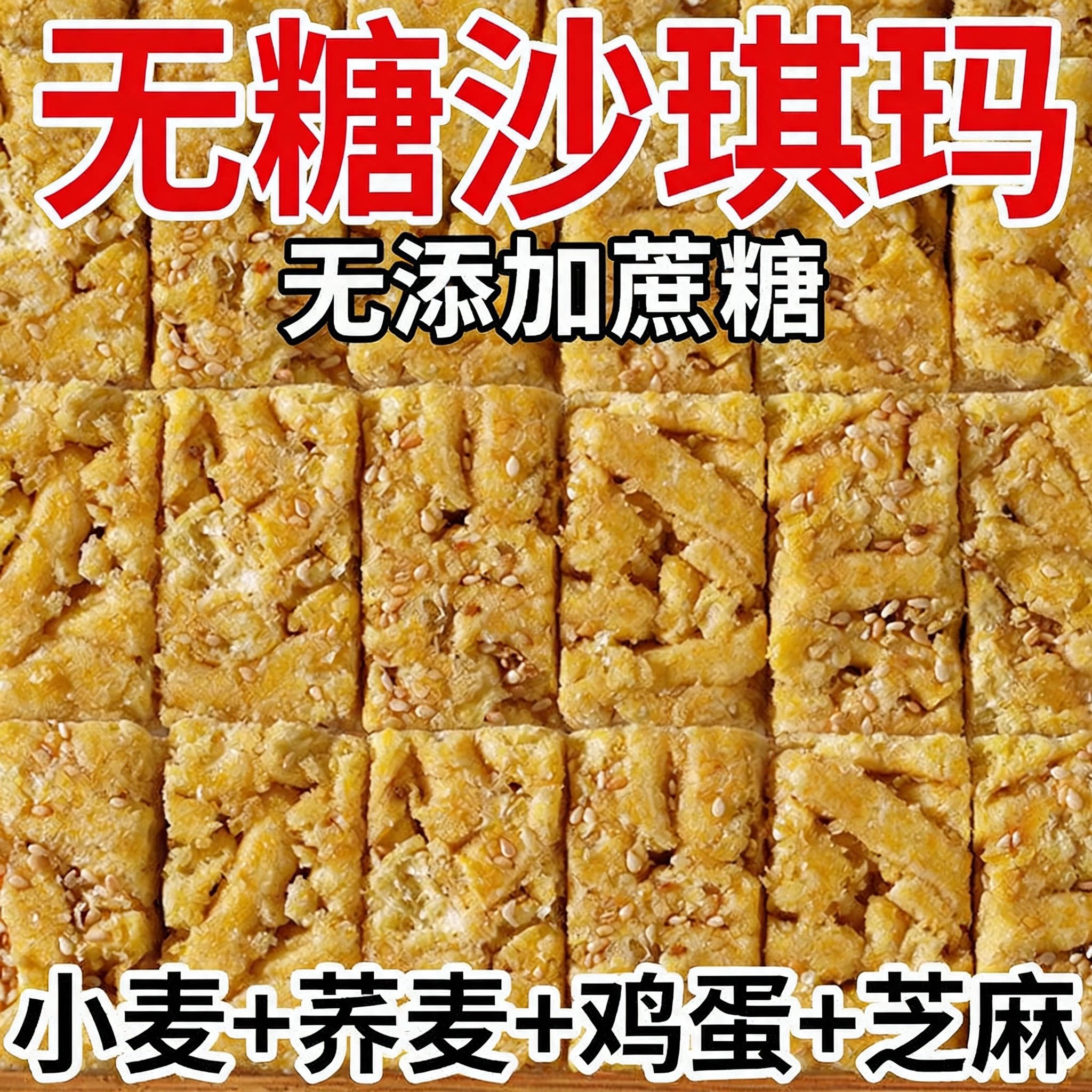 【饱腹抗饿】无糖沙琪玛图片