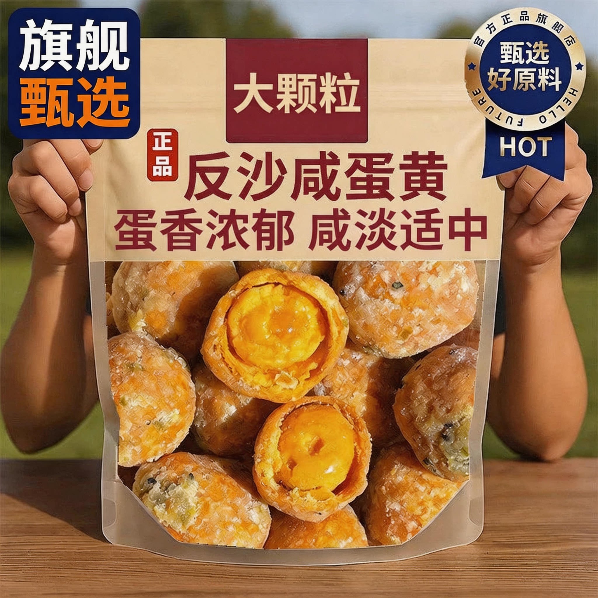 反沙咸蛋黄潮汕老字号独立包装手工新鲜现做月饼烘焙馅料专用糕点
