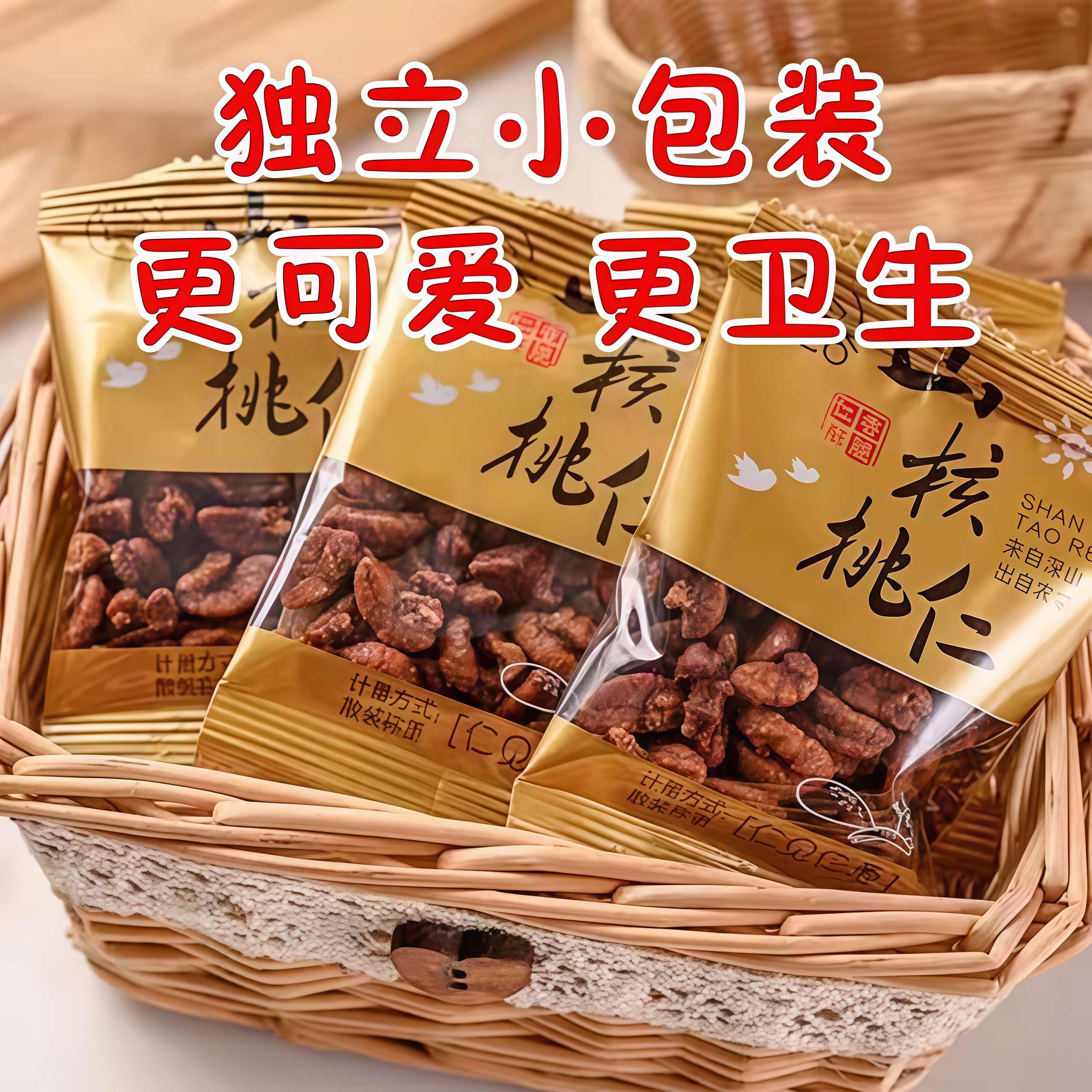 临安特产山核桃仁野生核桃小核桃独立包装孕妇坚果零食官方旗舰店