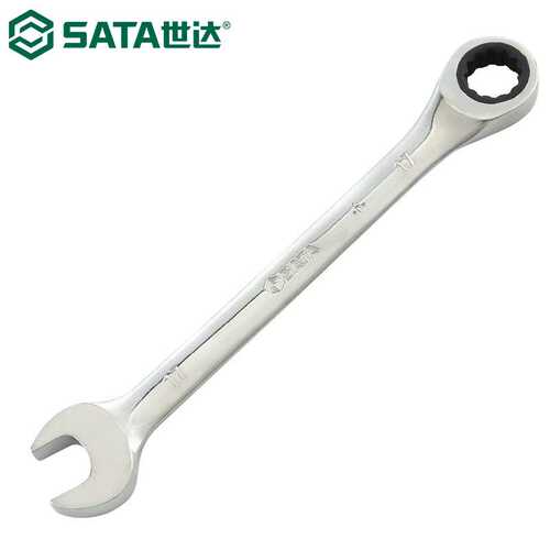 世达43219棘轮扳手梅开扳手梅花开口两用快扳全抛光大扭力32mm