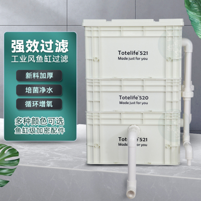 2023新款工业i风收纳箱兰寿鱼缸增氧培菌上置滴流盒上周转箱过滤