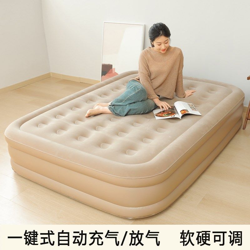 充气床垫户外露营冲气床单v人打地铺可折叠双人临时床全自动气垫