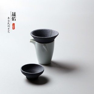 无孔茶漏茶滤茶叶过滤器隔茶过滤网茶具漏斗N茶隔茶漏器矿石滤茶