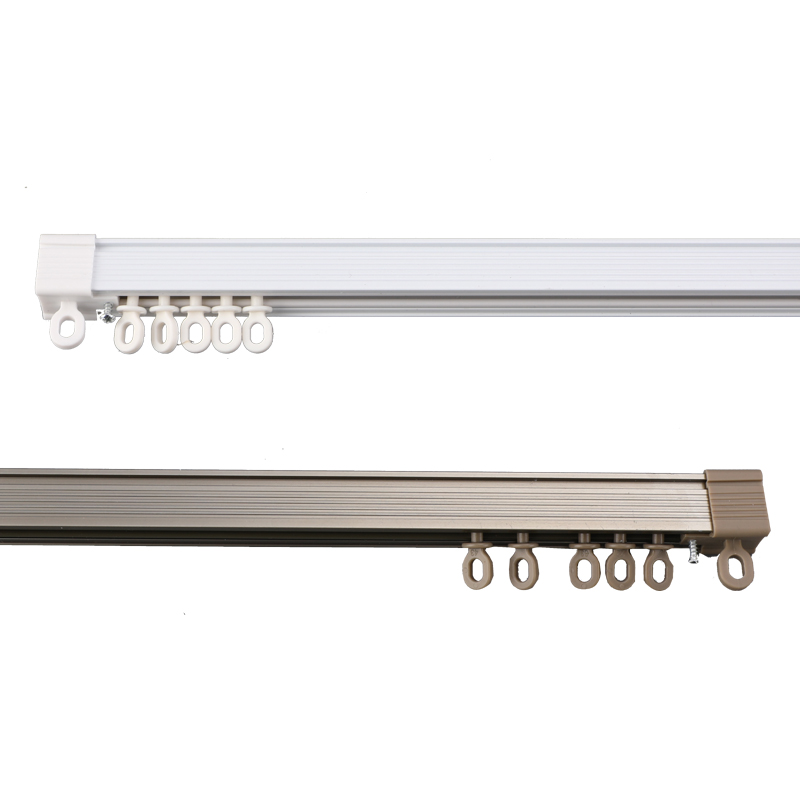 德裕铝合金窗帘轨道 纳米静音 顶/侧装/L单/双轨 #良呈精选配件