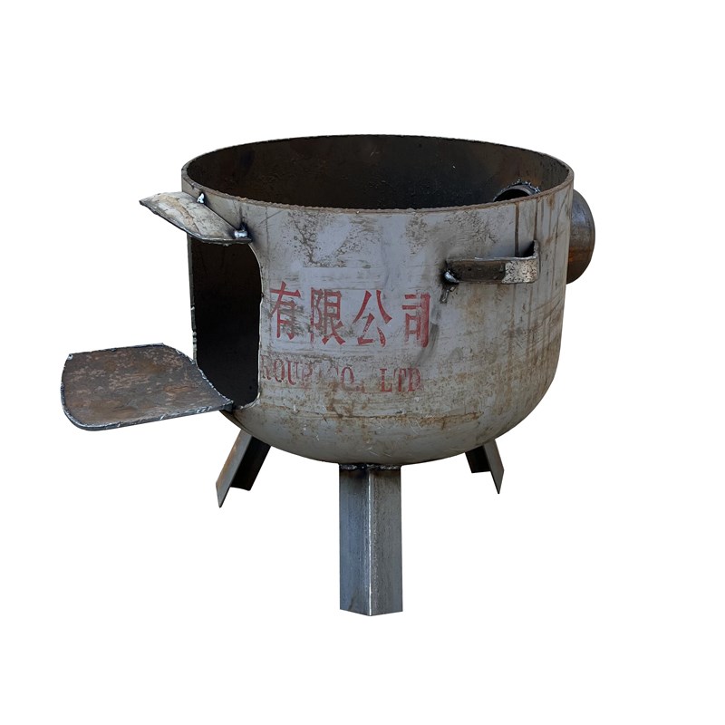 钢板气罐改c装柴火灶炉燃料炉加厚烧木柴移动灶野营炉具子地锅炉