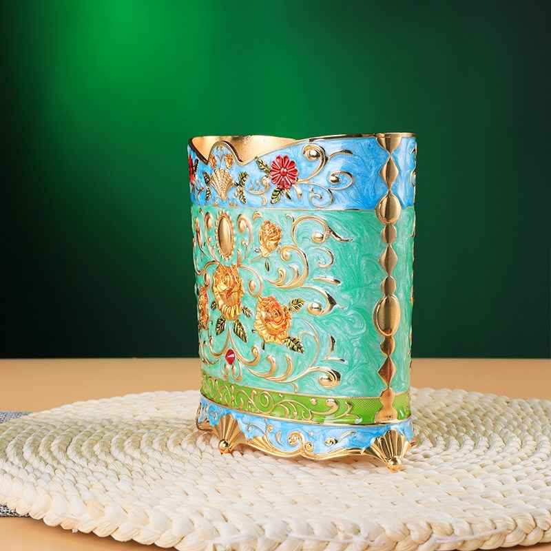 蒙古元素民族特色餐具蒙餐景泰蓝筷子筒筷子笼笔筒酒.店酒吧用品,餐饮具,筷子盒,淘宝优惠券,粉丝福利购,淘宝优惠卷