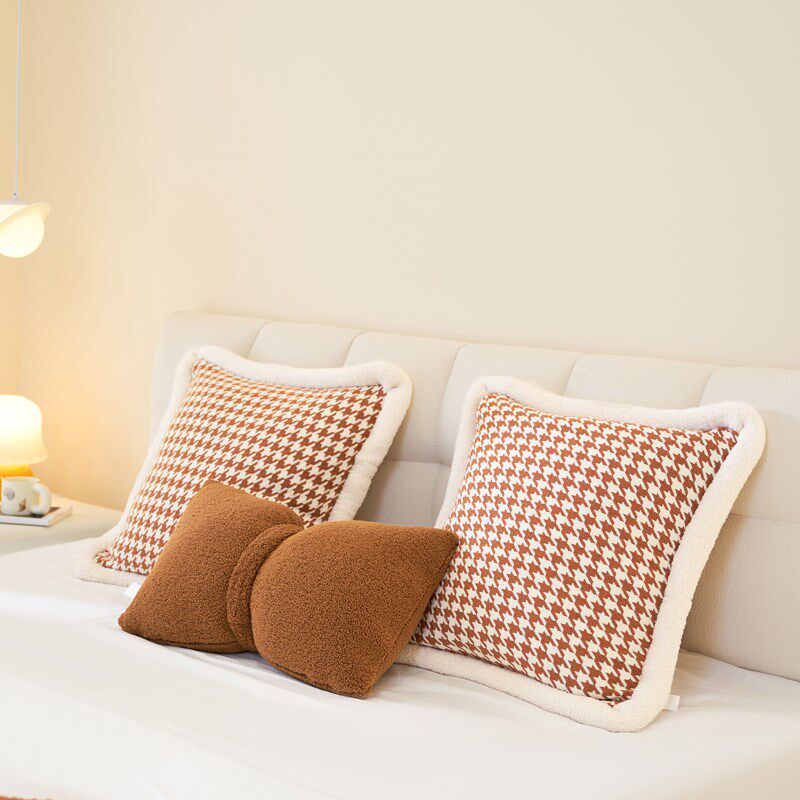 法式奶油风抱枕沙发客厅郁金香靠垫大靠背床上睡S觉靠枕头套不含