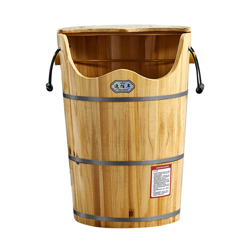 加热熏蒸泡脚木桶家用恒温高深桶按摩洗脚盆蒸O汽木质足浴盆过小