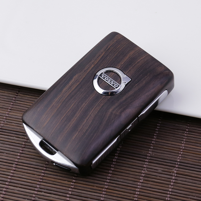 适用于沃尔沃钥匙壳XC90专用XC40XCD60改装S60S90改装胡桃木钥匙