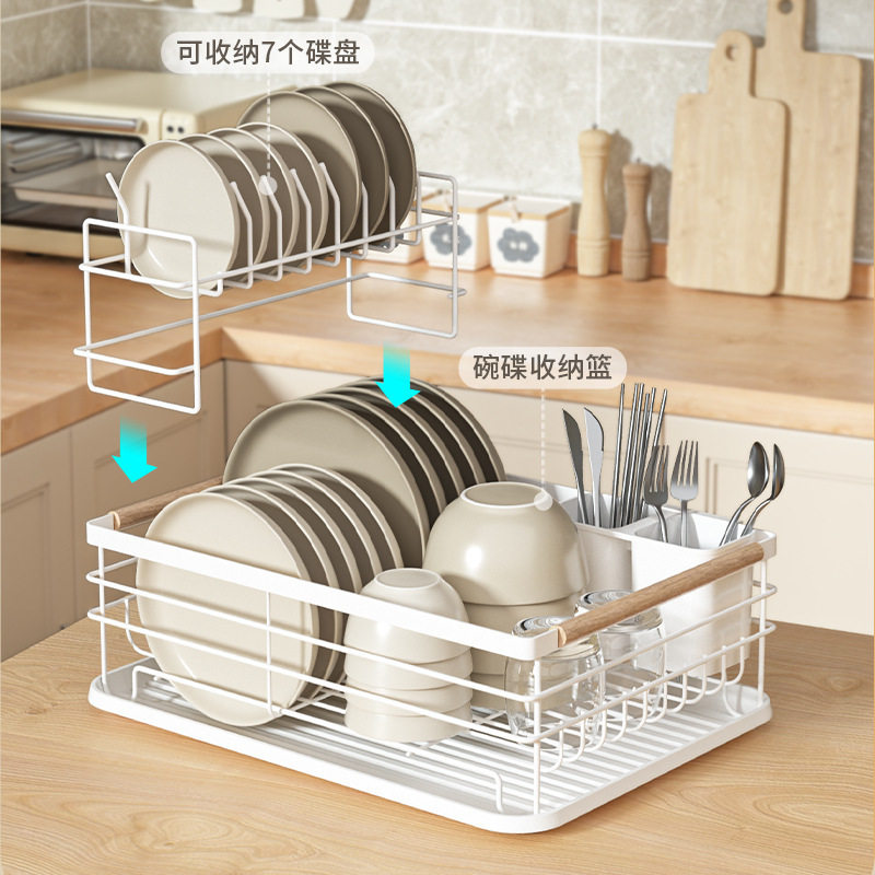 新疆包邮到e家沥水碗架碗碟收纳架水槽置物架台面碗柜碗筷沥水收