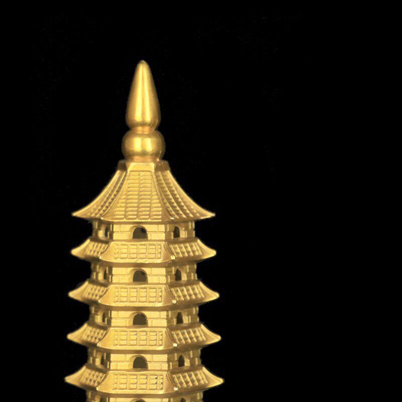 纯铜文昌塔摆件13十三层9九层7A七层宝塔办公室中式书桌工艺装饰