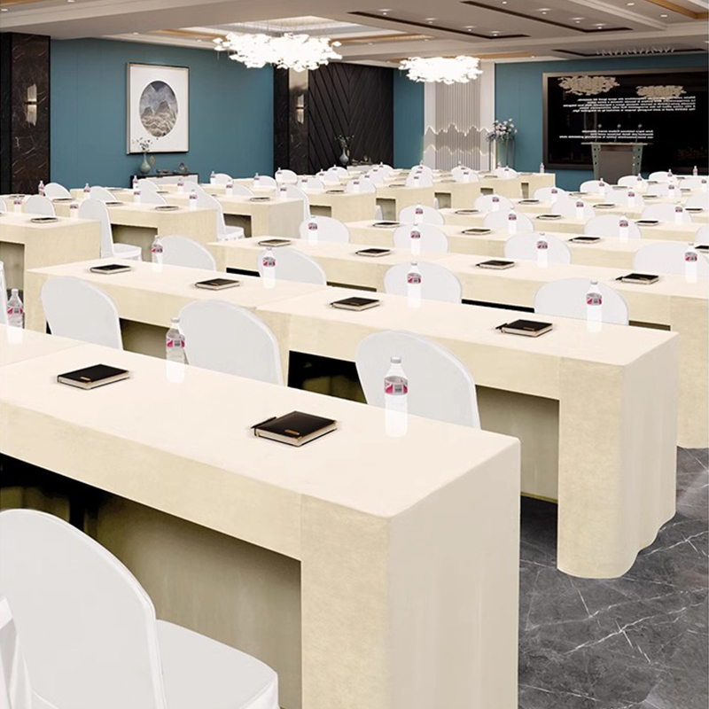会议桌桌布加厚绒布展会活动酒店会议室高级感长U方形台布桌套罩
